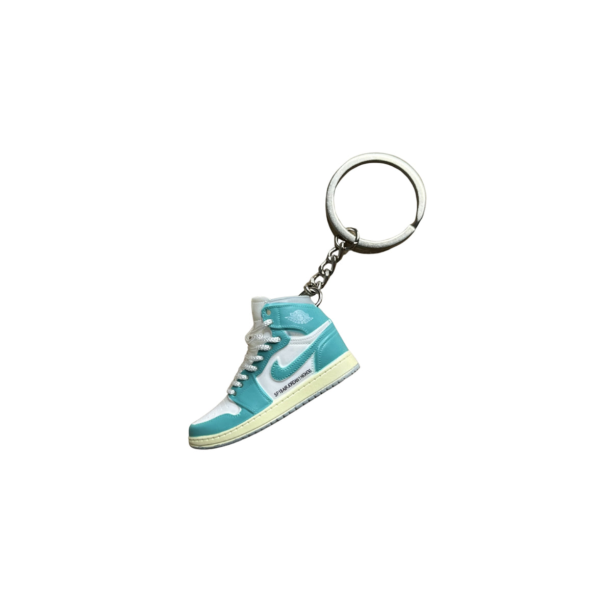 Kľúčenka - Jordan 1 High Off-White UNC white lace