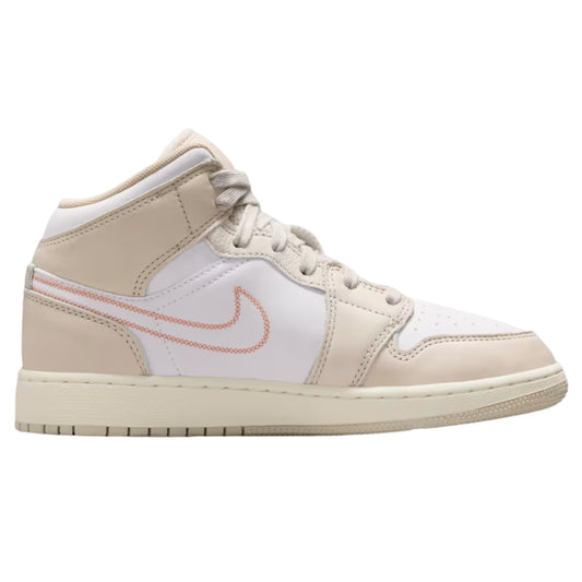 Jordan 1 Mid SE Sand Drift White Madder Root (GS)