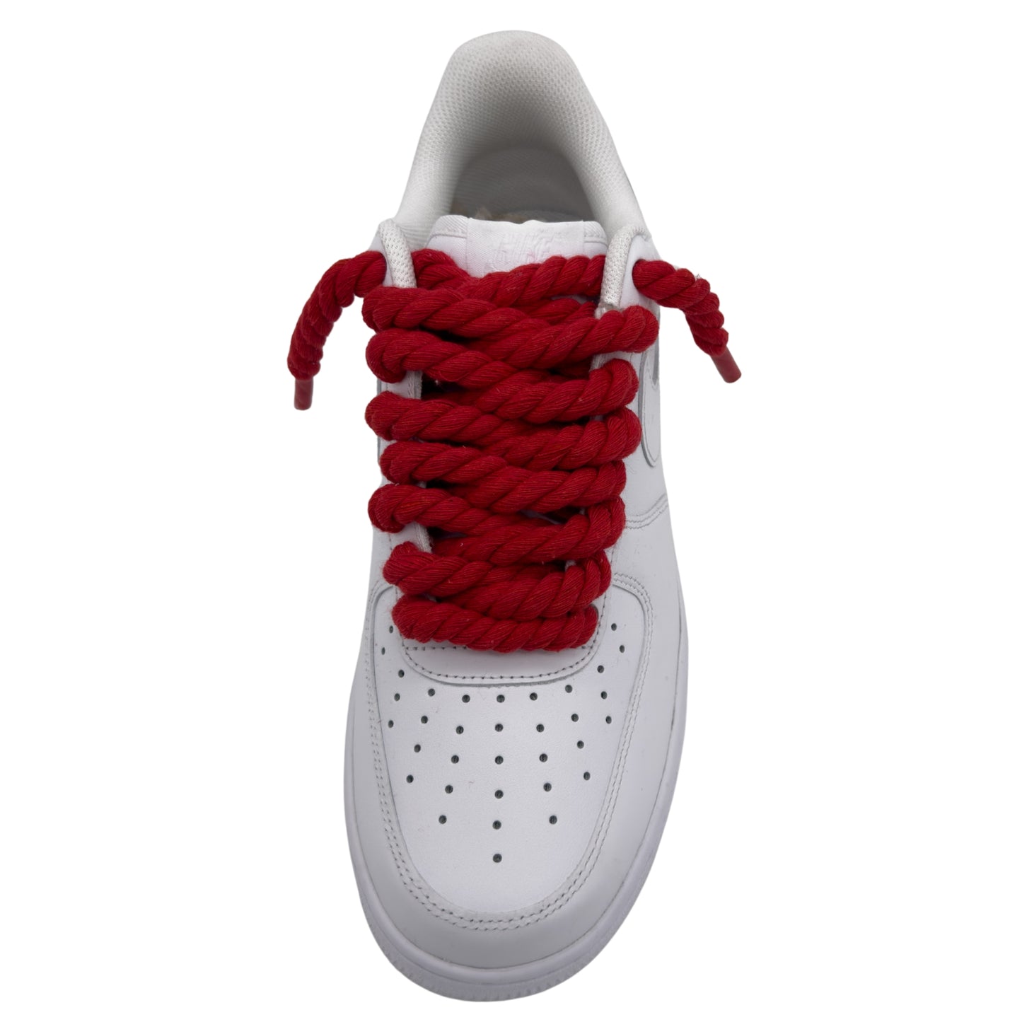 Nike Air Force 1 Low '07 Triple White / Red Rope Laces