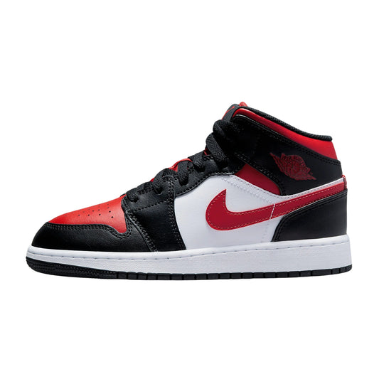 Jordan 1 Mid Black Fire Red (GS)