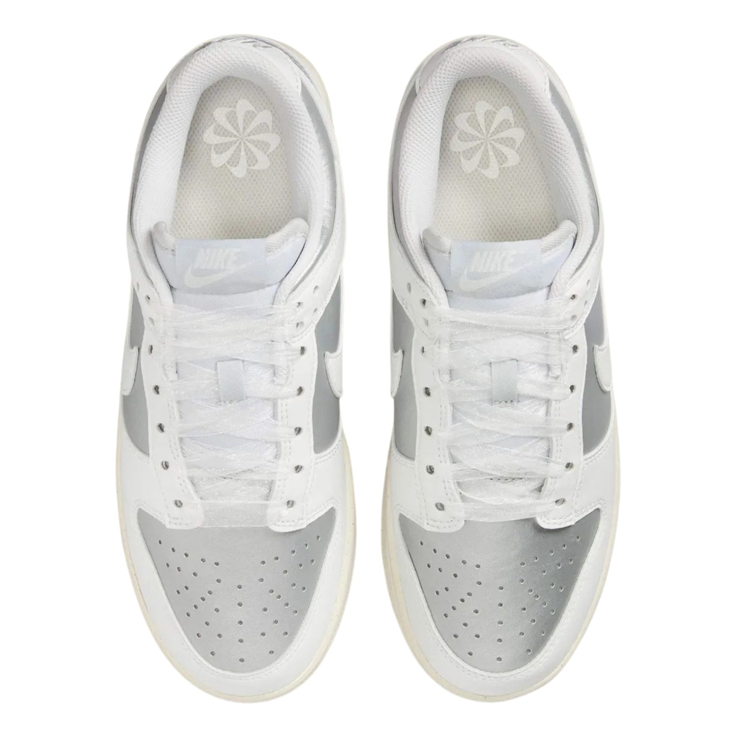 Nike Dunk Low Next Nature Sheer Lace Metallic Platinum