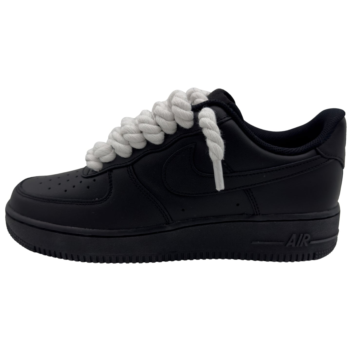 Nike Air Force 1 Low '07 Triple Black / White Rope Laces